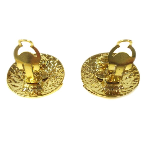 Chanel Button Earrings Clip-On Gold - Picture 4 of 4
